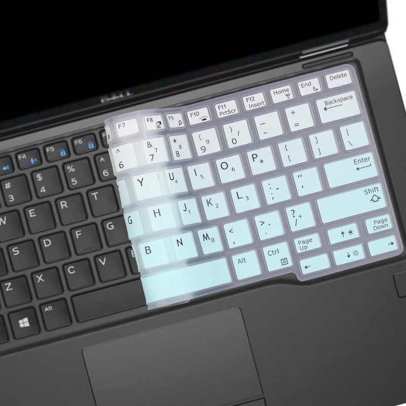 MUBUY-GOL MUBUY Keyboard Cover Fit Dell Latitude 7290 7280 7380 7390 5290, Dell Latitude E5250 E5270 E7250 E7270 E7370 E7389 Soft-Touch Protective Skin- Mint Green - Image 5